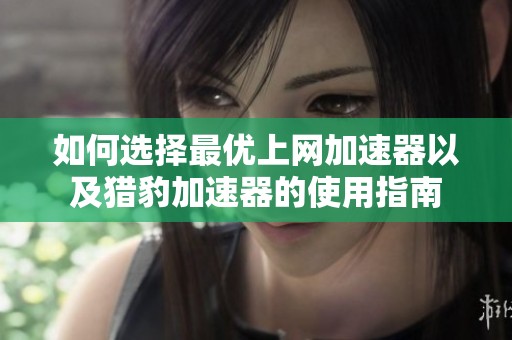 如何選擇最優(yōu)上網(wǎng)加速器以及獵豹加速器的使用指南 如何選擇最優(yōu)上網(wǎng)加速器以及獵豹加速器的使用指南