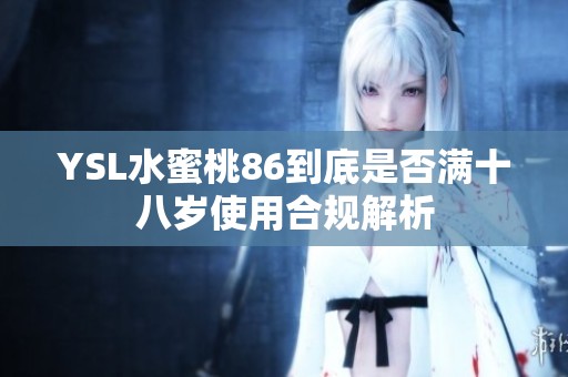 YSL水蜜桃86到底是否滿十八歲使用合規(guī)解析
