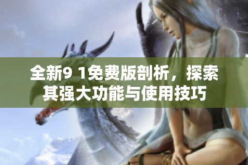 全新9 1免費(fèi)版剖析，探索其強(qiáng)大功能與使用技巧