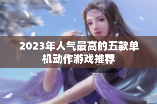 2023年人氣最高的五款單機(jī)動(dòng)作游戲推薦