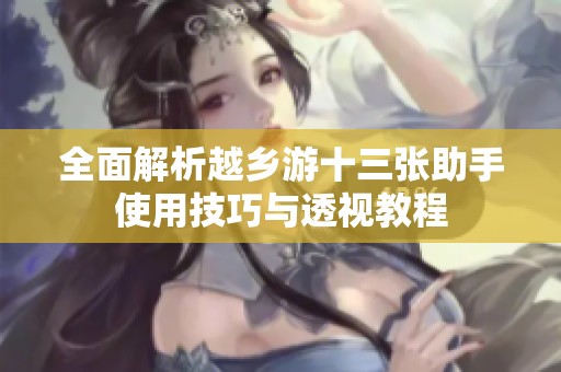 全面解析越鄉(xiāng)游十三張助手使用技巧與透視教程