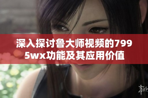 深入探討魯大師視頻的7995wx功能及其應(yīng)用價值