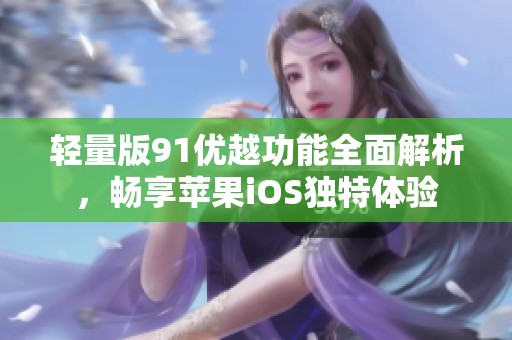 輕量版91優(yōu)越功能全面解析，暢享蘋果iOS獨(dú)特體驗(yàn)