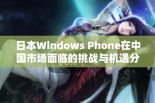 日本W(wǎng)indows Phone在中國市場面臨的挑戰(zhàn)與機(jī)遇分析