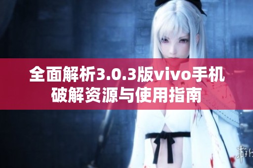 全面解析3.0.3版vivo手機(jī)破解資源與使用指南
