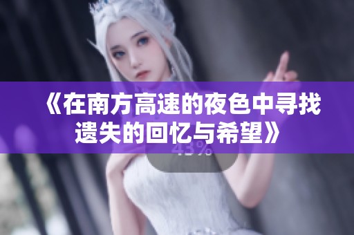 《在南方高速的夜色中尋找遺失的回憶與希望》