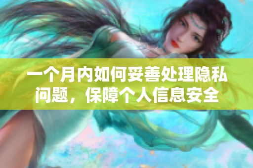 一個月內(nèi)如何妥善處理隱私問題，保障個人信息安全