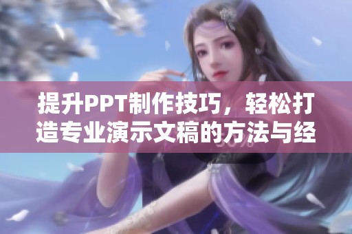 提升PPT制作技巧，輕松打造專業(yè)演示文稿的方法與經(jīng)驗分享