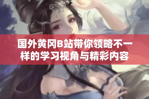 國外黃岡B站帶你領(lǐng)略不一樣的學(xué)習(xí)視角與精彩內(nèi)容