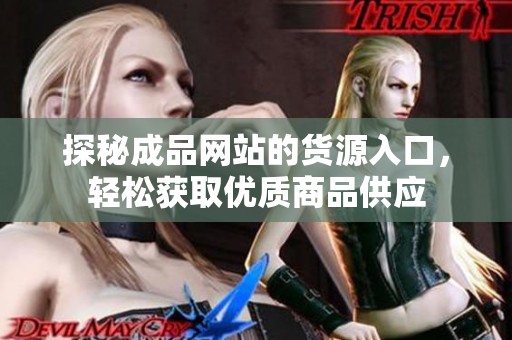 探秘成品網(wǎng)站的貨源入口，輕松獲取優(yōu)質(zhì)商品供應(yīng)