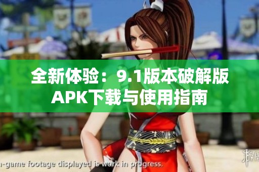 全新體驗(yàn)：9.1版本破解版APK下載與使用指南