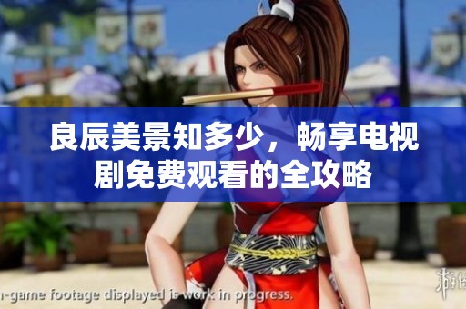 良辰美景知多少，暢享電視劇免費(fèi)觀(guān)看的全攻略