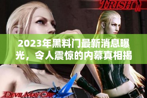 2023年黑料門(mén)最新消息曝光，令人震驚的內(nèi)幕真相揭曉
