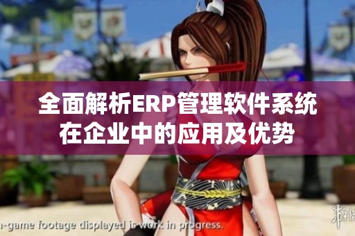 全面解析ERP管理軟件系統(tǒng)在企業(yè)中的應(yīng)用及優(yōu)勢