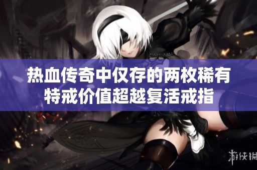 熱血傳奇中僅存的兩枚稀有特戒價值超越復(fù)活戒指