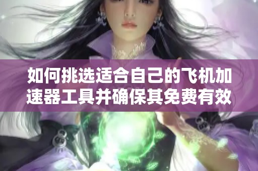 如何挑選適合自己的飛機加速器工具并確保其免費有效性