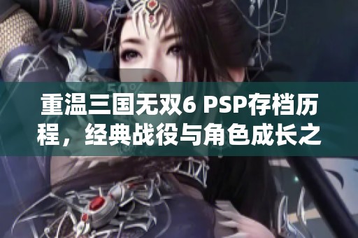 重溫三國無雙6 PSP存檔歷程，經典戰(zhàn)役與角色成長之旅