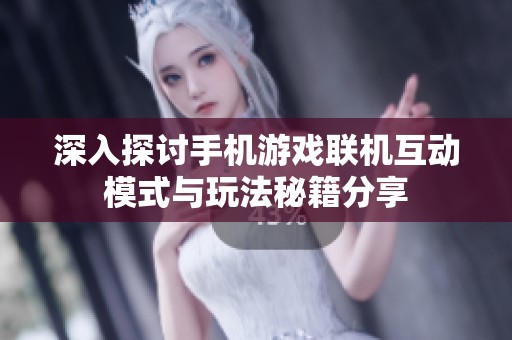 深入探討手機游戲聯(lián)機互動模式與玩法秘籍分享