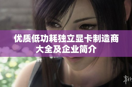 優(yōu)質(zhì)低功耗獨(dú)立顯卡制造商大全及企業(yè)簡介 優(yōu)質(zhì)低功耗獨(dú)立顯卡制造商大全及企業(yè)簡介