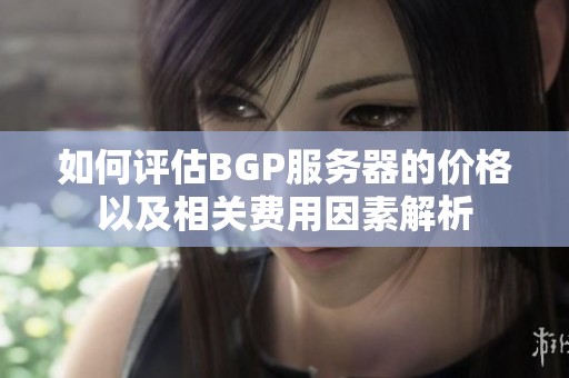 如何評估BGP服務(wù)器的價格以及相關(guān)費用因素解析